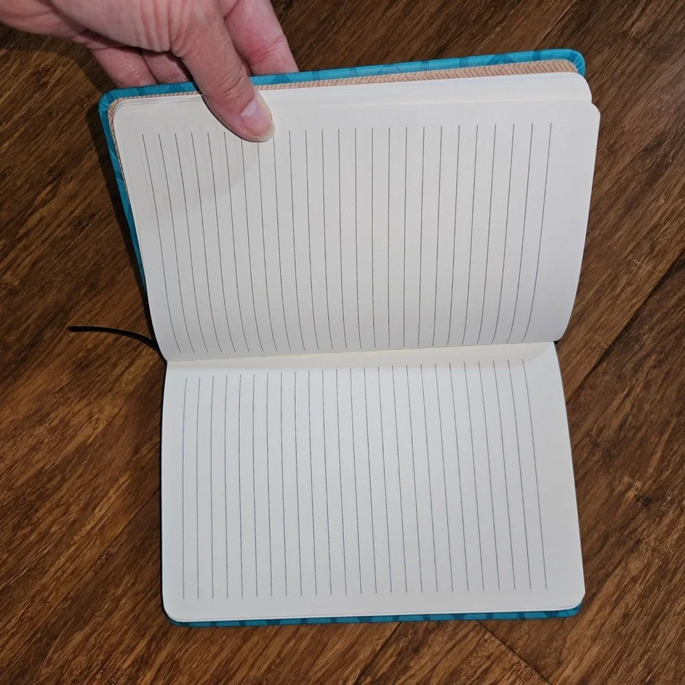 Religious Fish Blank Journal Gift Blue Embossed Pleather Cover